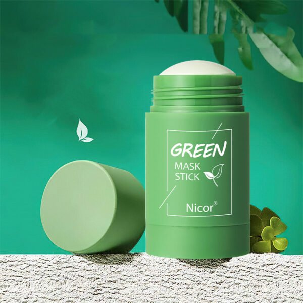 Green Tea Clay Mask Stick – Oil Control, Acne Treatment & Whitening Skincare - Image 5