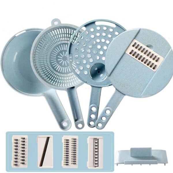 "All-in-One Veggie Slicer & Prep Kit – Mandoline, Peeler, Grater & Strainer for Easy Home Cooking" - Image 8