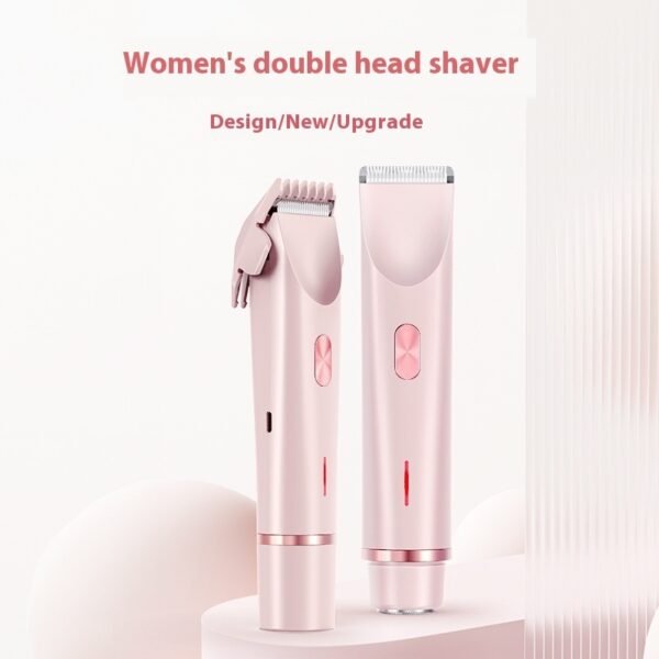2 in 1 Women's Electric Razor – Double Head Wet/Dry Shaver & Bikini Trimmer - Image 4