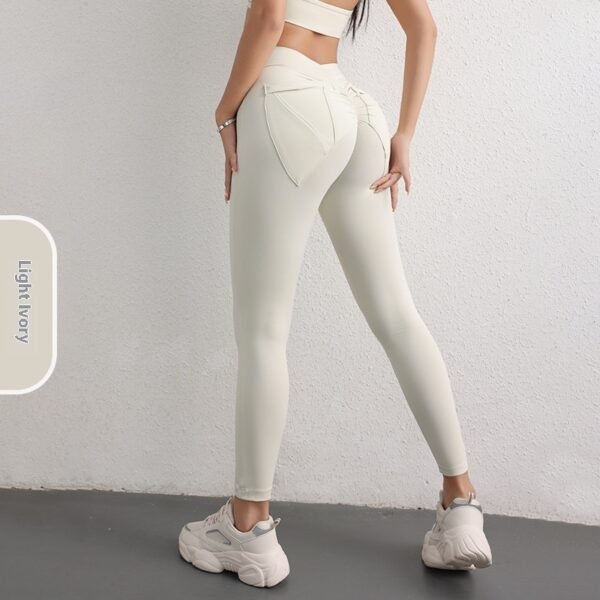 High Waist Hip Lift Yoga Pants With Pockets Women's Sports Fitness Trousers Leggings - Image 10
