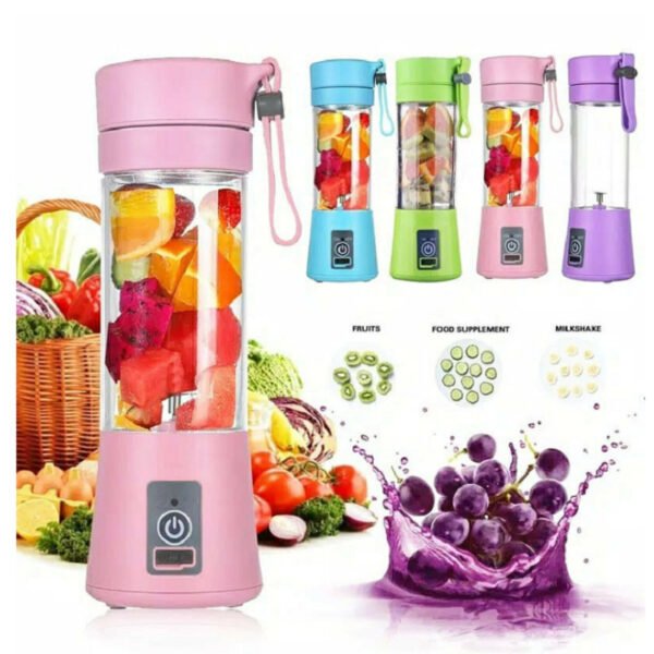 Portable USB Rechargeable Blender – Mini Electric Juicer for Smoothies & Fruit Mixing