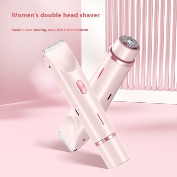 2 in 1 Women's Electric Razor – Double Head Wet/Dry Shaver & Bikini Trimmer - Image 6