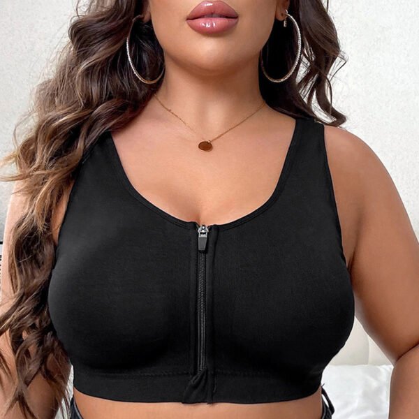 Front Zipper Sports Bra – Shockproof, High Strength & Beauty Back Support for Active Women