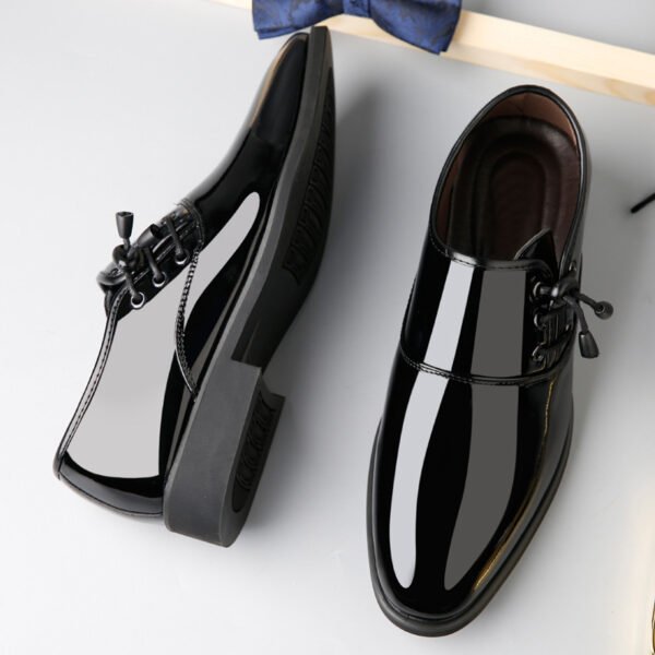 Men’s Italian Patent Leather Dress Shoes – Oxford Lace-Up for Wedding & Business - Image 2