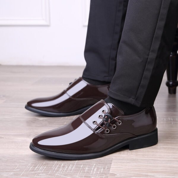 Men’s Italian Patent Leather Dress Shoes – Oxford Lace-Up for Wedding & Business - Image 4