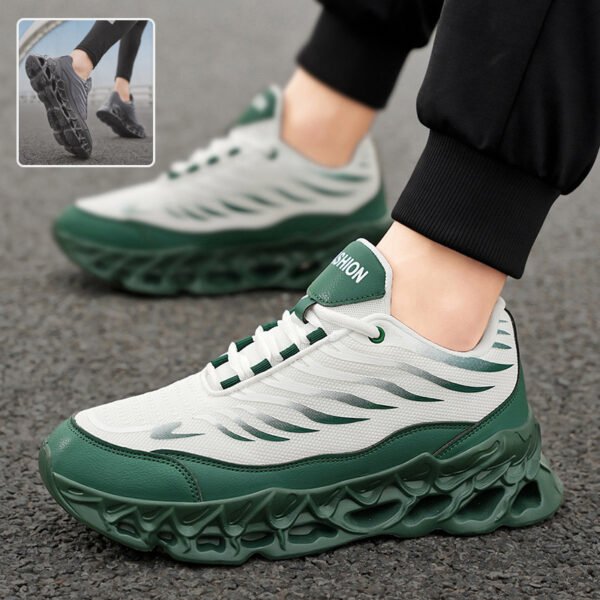 Men's Thick-Soled Lace-Up Sneakers – Casual Vulcanized Daddy Shoes for Outdoor Running & Sports