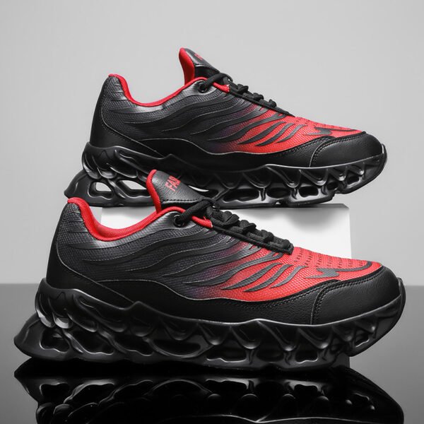 Men's Thick-Soled Lace-Up Sneakers – Casual Vulcanized Daddy Shoes for Outdoor Running & Sports - Image 2