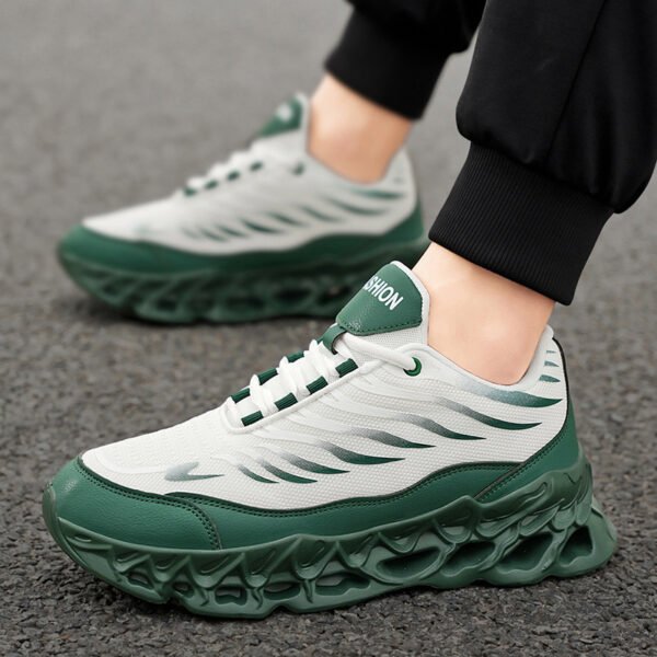 Men's Thick-Soled Lace-Up Sneakers – Casual Vulcanized Daddy Shoes for Outdoor Running & Sports - Image 5