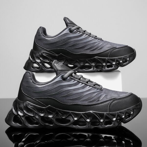 Men's Thick-Soled Lace-Up Sneakers – Casual Vulcanized Daddy Shoes for Outdoor Running & Sports - Image 8