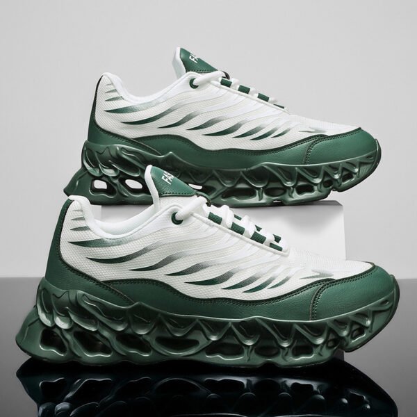 Men's Thick-Soled Lace-Up Sneakers – Casual Vulcanized Daddy Shoes for Outdoor Running & Sports - Image 7